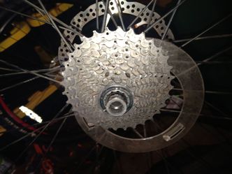 Mountain Bike Wheelset with Cassette and Rotor
