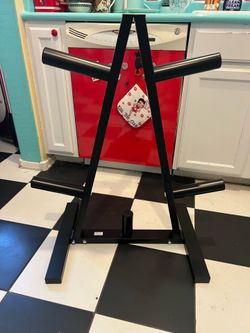 Weight Plate Rack, Bongkim Weight Tree and Weight Rack for Plates, Weight Holder for 2 inch Olympic Weight Plate, Weight Plate Storage for Home Gym