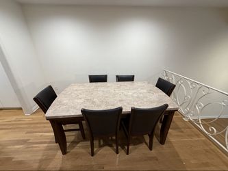 7-Piece Marble Top Dining Set