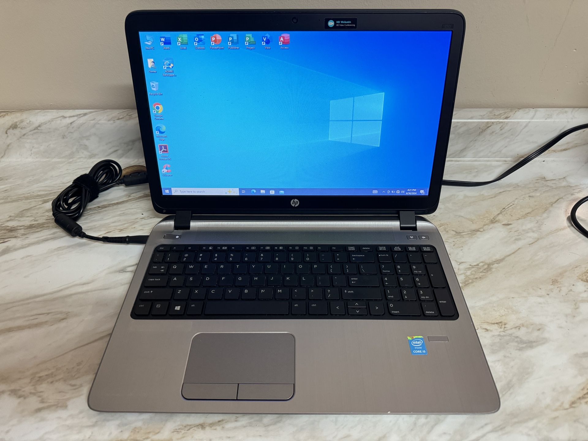 HP ProBook 450 G2 i5-5200U 4 Core 2.2GHz 16GB RAM 256GB SSD W10 Pro New Battery
