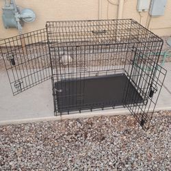 Large Metal Wire Pet Dog Kennel Crate 36x24x27