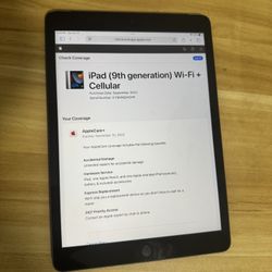 iPad 9 Cellular With AppleCare Plus 