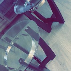  In stock Mirage Black 2 End Table Set