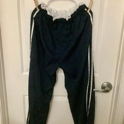 Shein Ruffled Waist Navy Blue & White Women's Jogging Pants Size XL