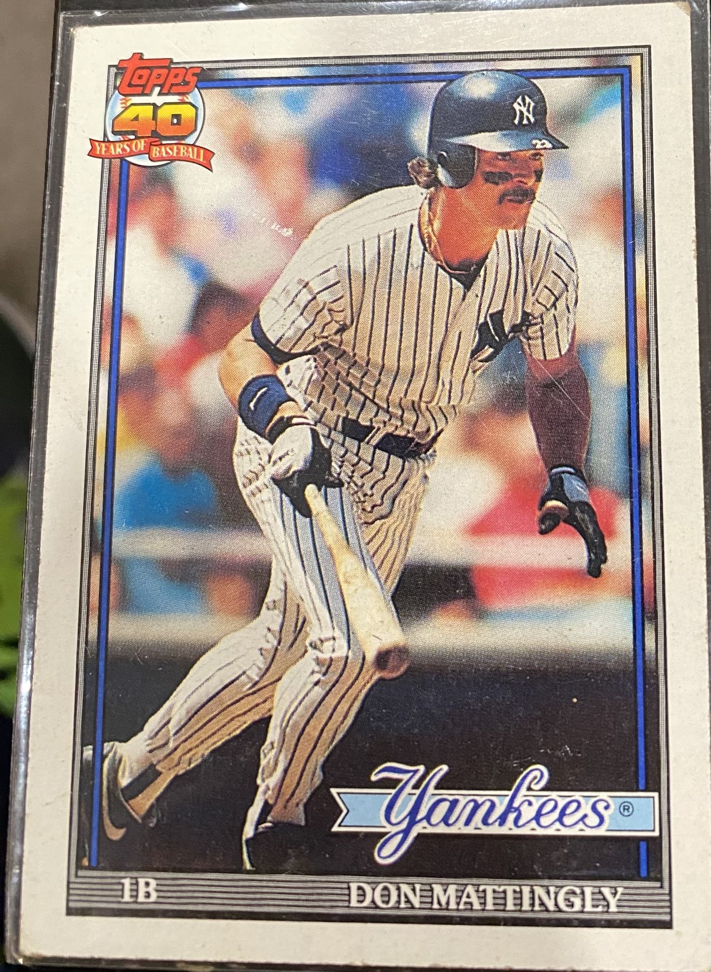 Rare 1991 Topps Don Mattingly Error Baseball Card Plus Bonus Cards