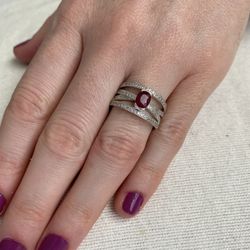 Ruby diamond ring
