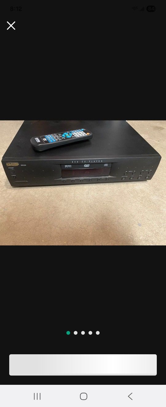 KLH Audio Systems DVD 221 Progressive Scan S Video Component DVD Video CD Player
