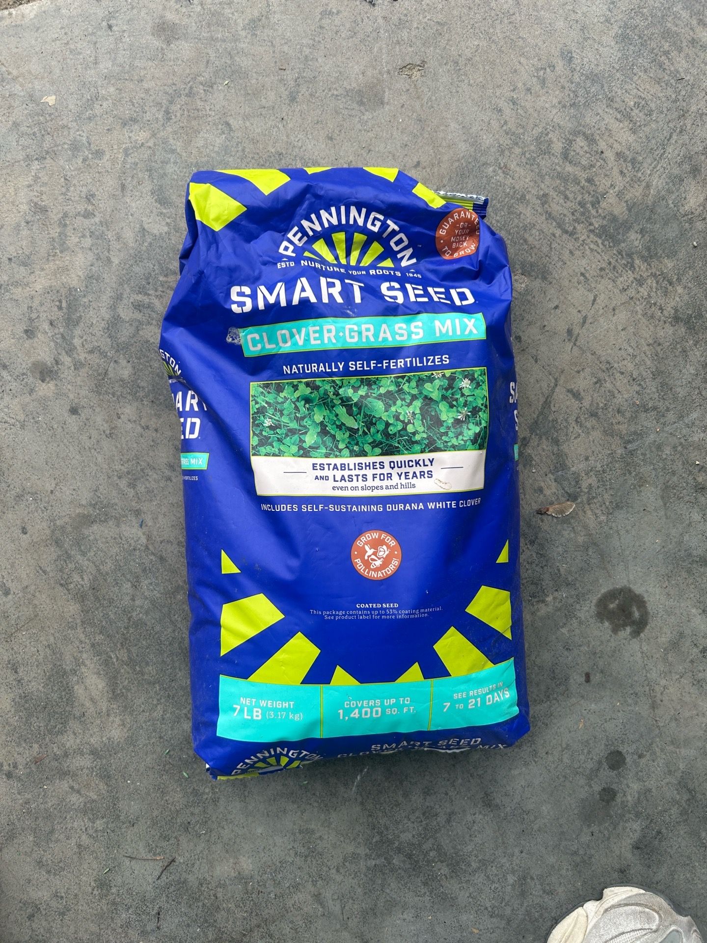 Grass seed and fertilizer