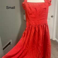 Red sundress Open Back, Brand New