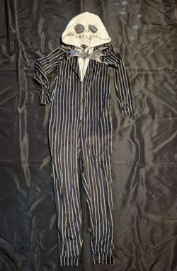 Disney The Nightmare Before Christmas Jack Skellington hooded onesie size S 4/6
