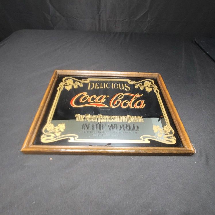 Vintage Coca-Cola Glass Mirror Collectors