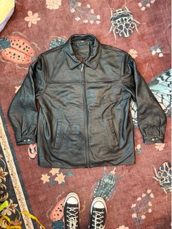 Vintage Leather Jacket St. John’s Bay Size XL (late 90s/early 00s)