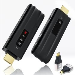 FHG Wireless HDMI Transmitter and Receiver 4K, Plug & Play Portable 2.4G/5G 165FT Wireless HDMI Extender Kit for Streaming Video and Audio to Monitor 