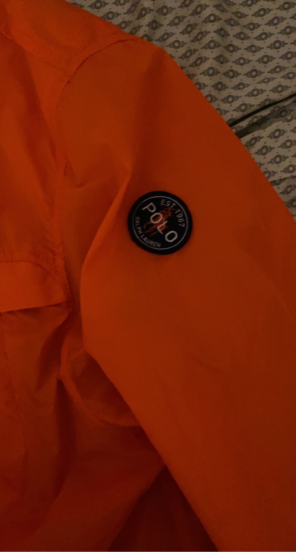 Orange Polo Ralph Lauren Rain Jacket Clothing
