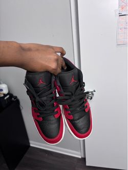 Jordan 1 low OG Reverse sneaker in black white with ted swoosh