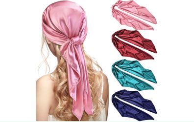 Satin Head Scarves/Hair Scarves. 