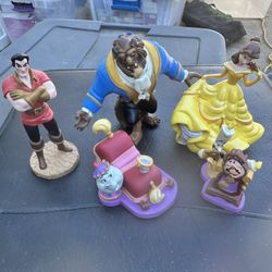 Disney Beauty And The Beast PVC Figure Lot Of 5