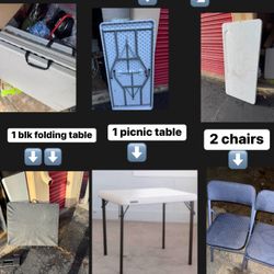6 Folding Tables
