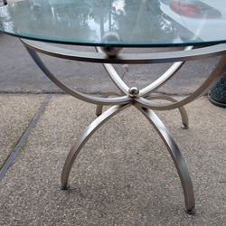 Chrome Glass Table 