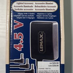 Lemax 4.5V Power Adapter – 3 Output Plugs – New