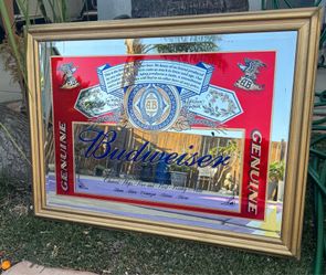 Man cave Budweiser Mirror