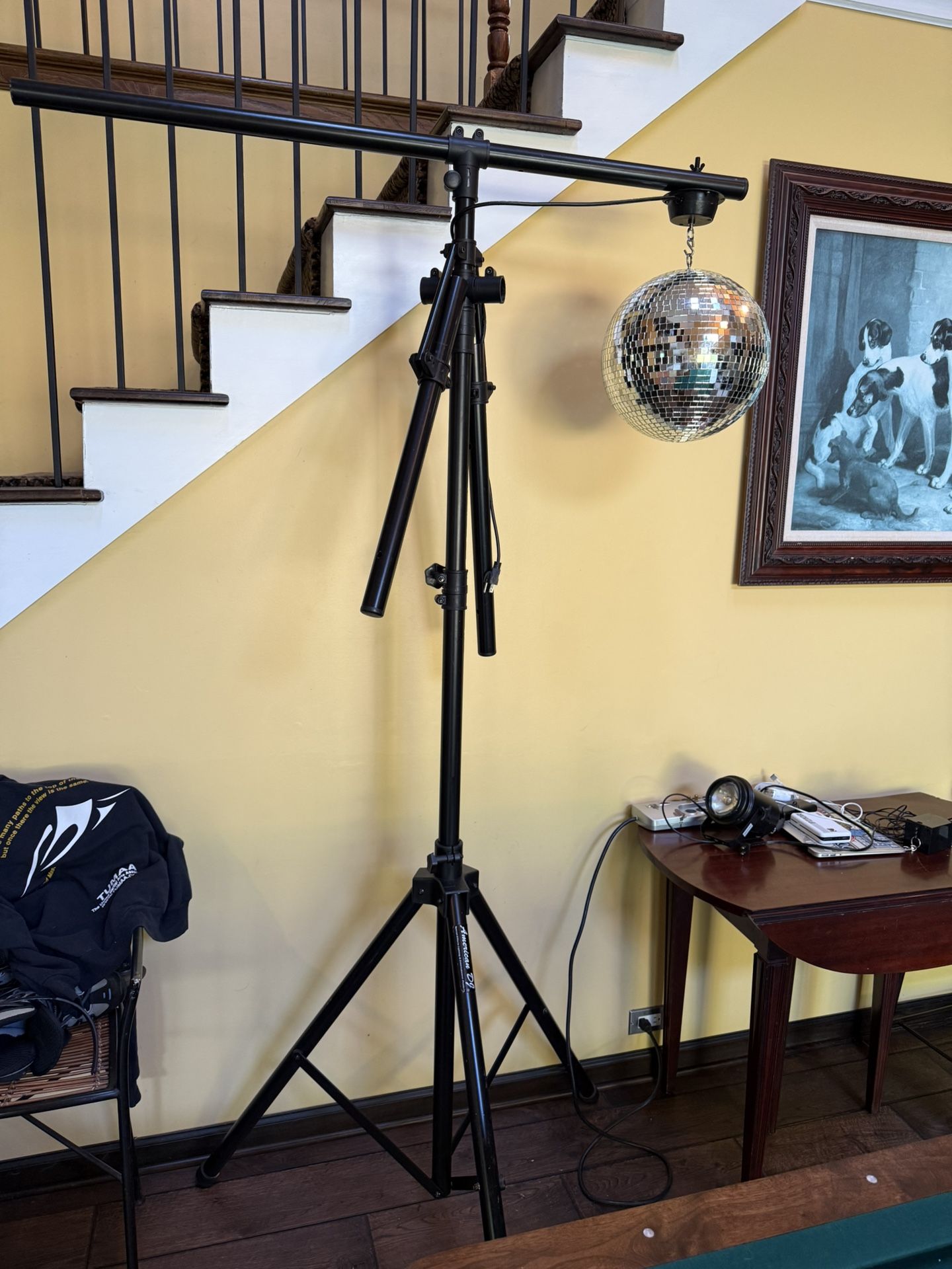 DJ Light Stand With Mirrored Ball