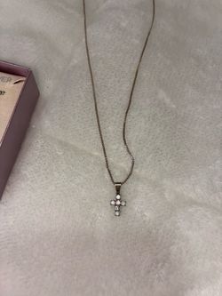 Vintage Girl’s Sterling Silver Cross Necklace