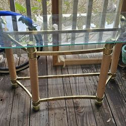 Gold Glass Entryway/Side Table