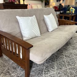Wood Arm Futon
