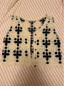 knit button up vest