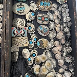 Gorgeous Sterling Silver Concho Belts and Buckles 