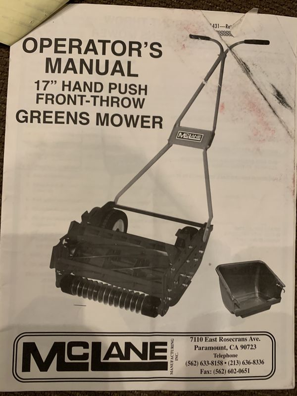 McLane Greens Mover Model# 17-PH-10 like new with manual for Sale in