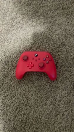 red Xbox wired controller