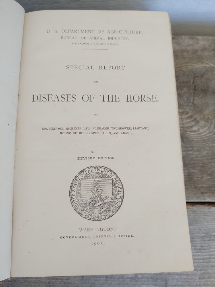 Diseases of the Horse, 1903