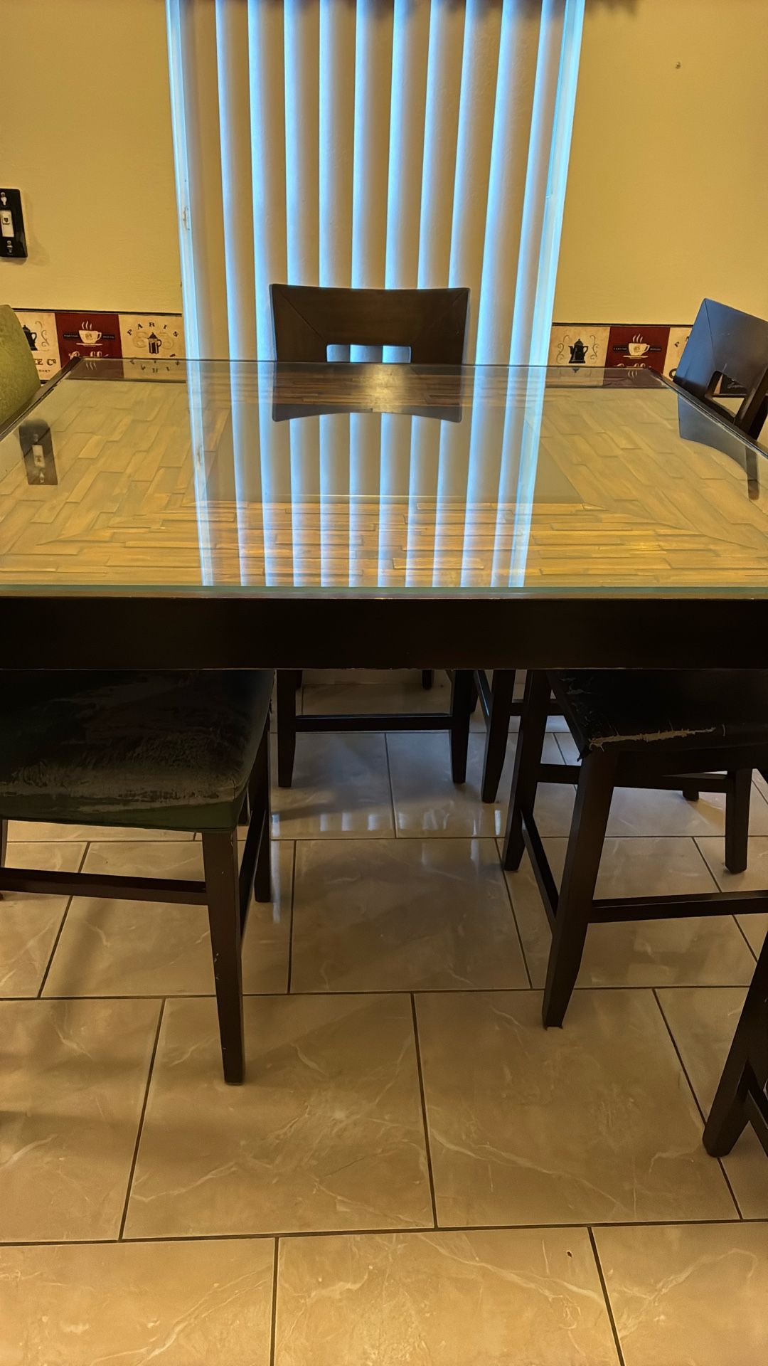 Glass/Wood Table