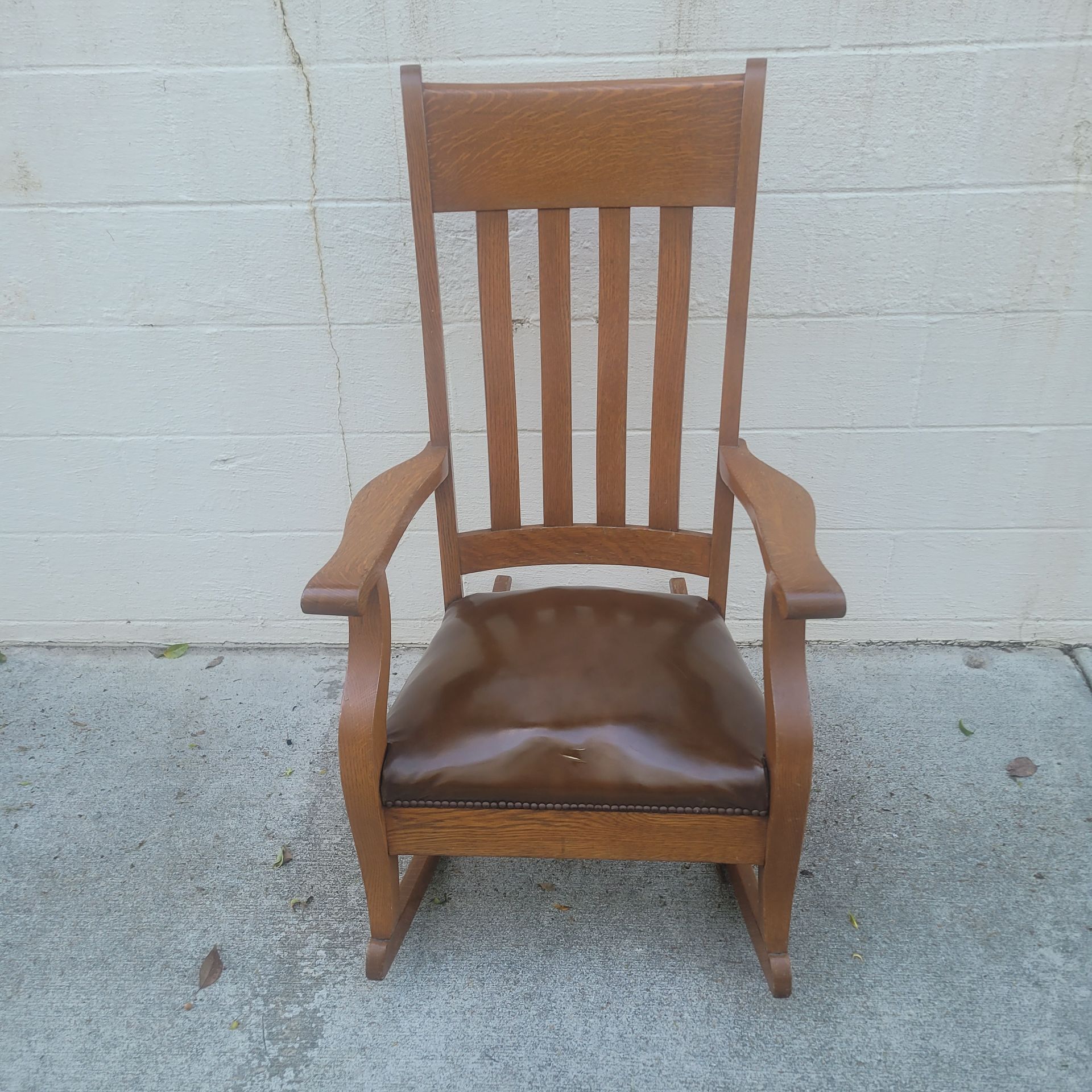 Antique mission royal oak chair