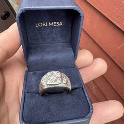 Vintage White Gold  Ring 14 Kt