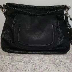  Hobo Style Handbag  Black