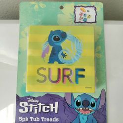 Disney Lilo & Stitch 5pk Tub Treads Home Bathroom New