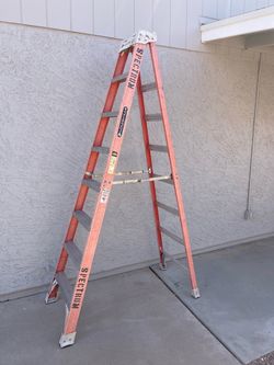 Louisville 8 ft Fiberglass Ladder - very sturdy - holds up to 300 lbs.
