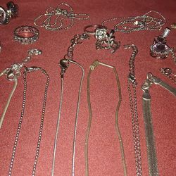 Lot of jewlery Rings necklaces