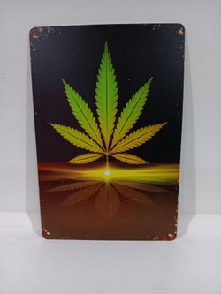 8x12 metal 420 friendly sign
