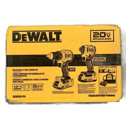 NEW DeWalt 20V XR Brushless Drill & XR Brushless 3-Speed Impact Driver Combo Kit With Bag DCK2051D2
