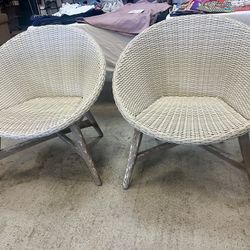 Wicker Disc Chair/ 2 Chairs 