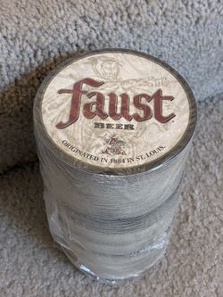 125 beer coasters sealed Anheuser Busch Faust beer