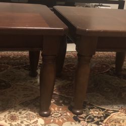 2 wooden side tables for sale. 