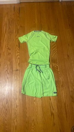 Compression shirt with under armor shorts