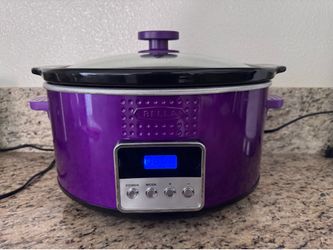 Rare Metallic Purple Bella Programmable Slow Cooker – 5/6 Qt (Pristine Condition)