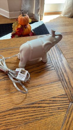 White Elephant Table Lamp