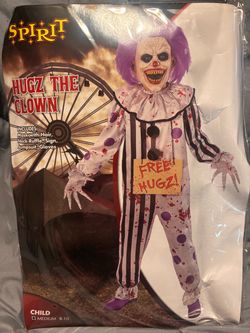 KIDS HUGZ THE CLOWN COSTUME SIZE M (8-10)